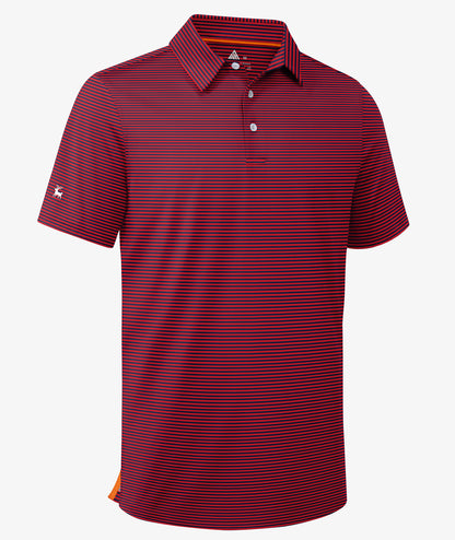 Polo de golf performant à rayures