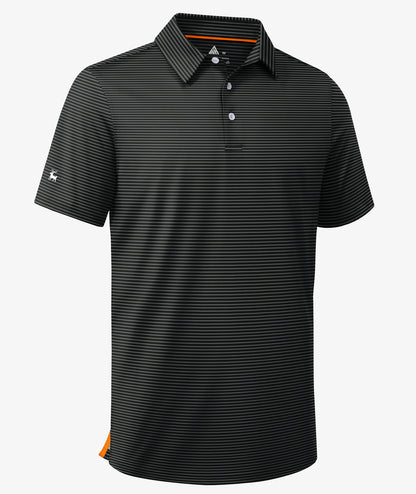 Polo de golf performant à rayures