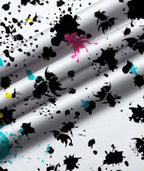 Splatter Print Quarter Zip Polo