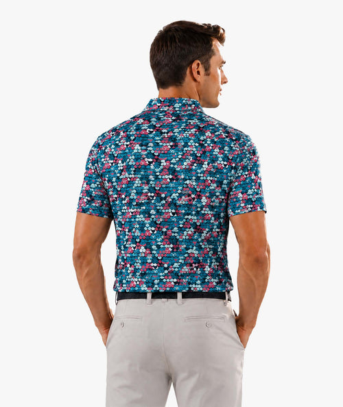 Tropic Grid Golf Polo
