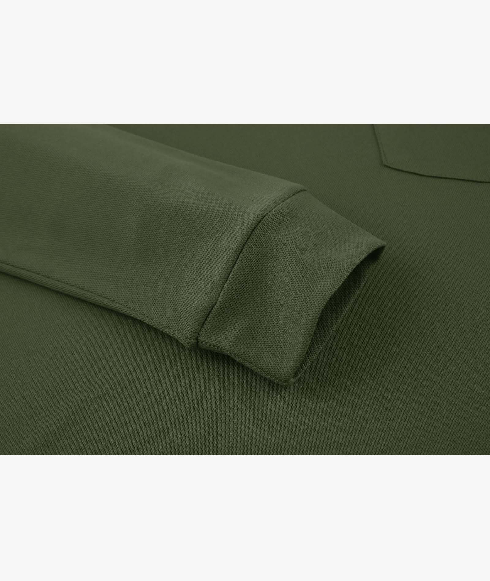 Pocket Long Sleeve Polo Shirt