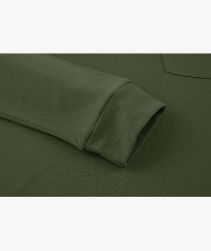 Pocket Long Sleeve Polo Shirt
