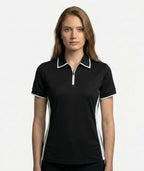 Contrast Zip Performance Polo