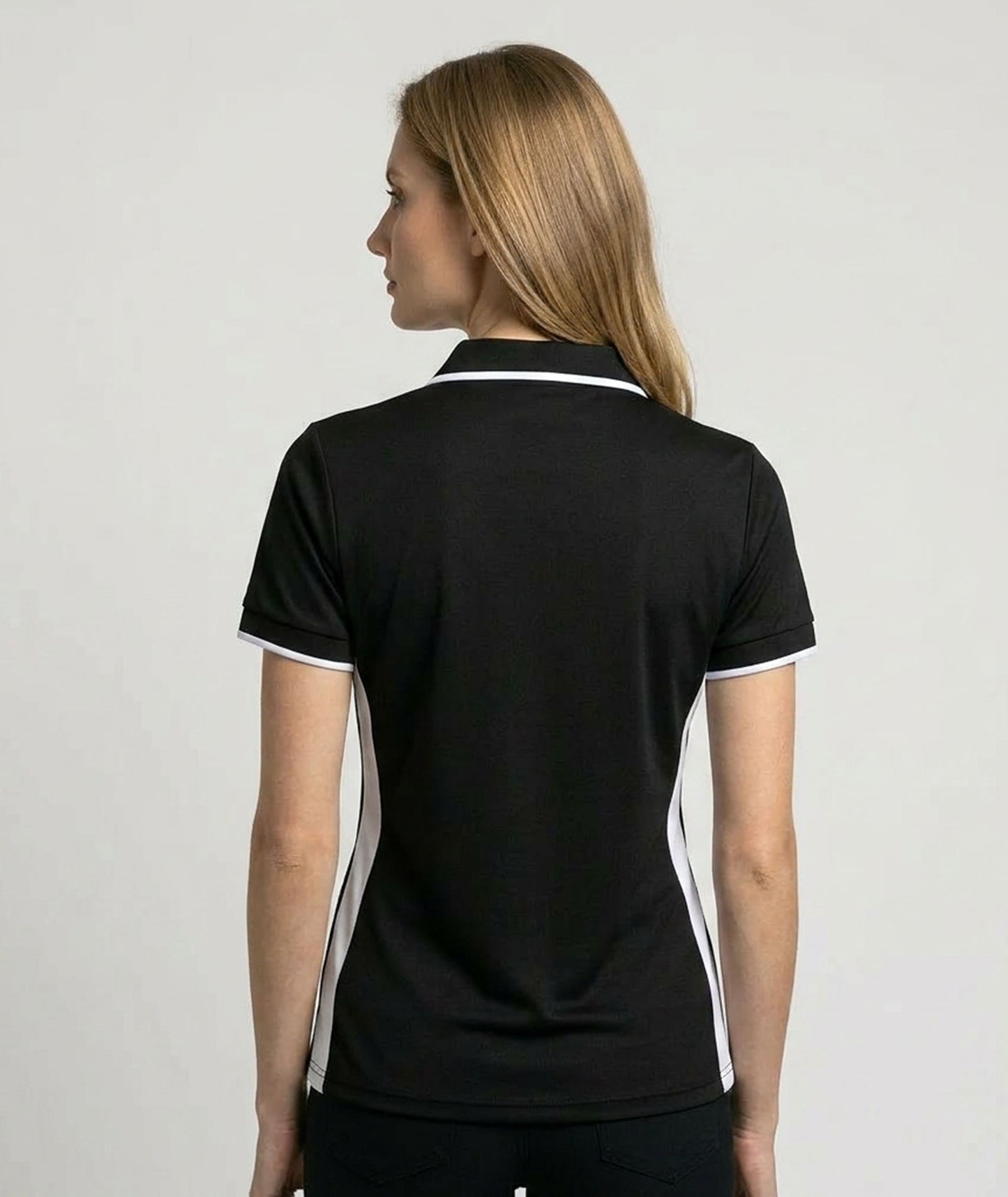 Contrast Zip Performance Polo