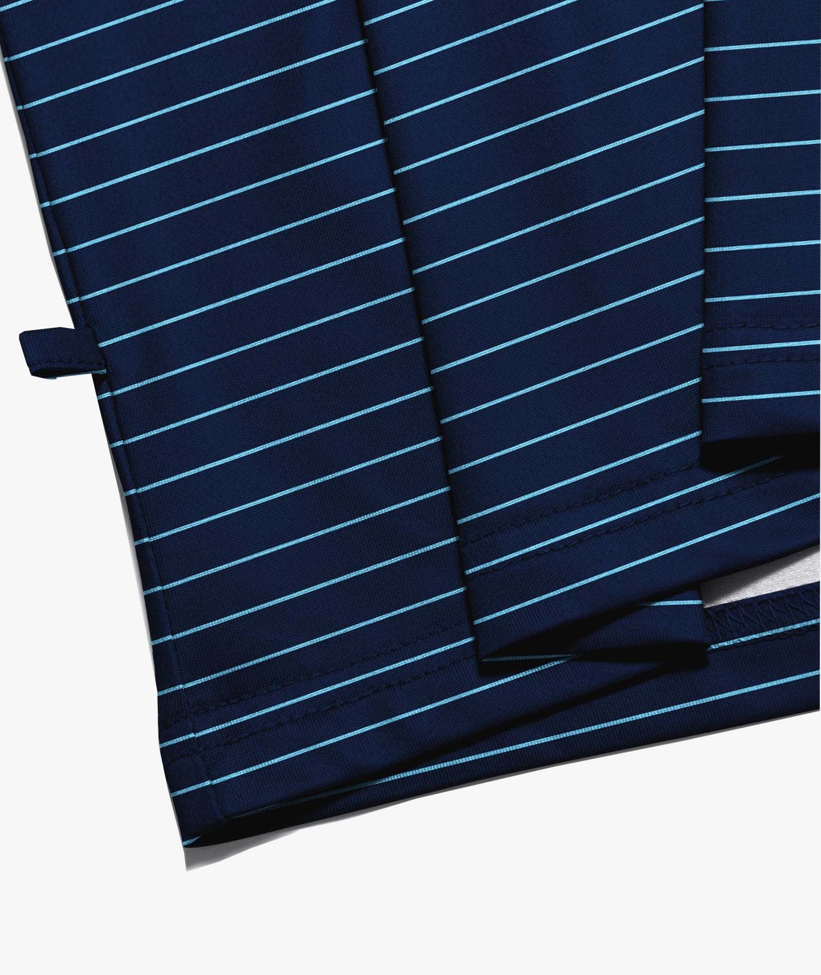 Coastal Stripe Quarter Zip Polo