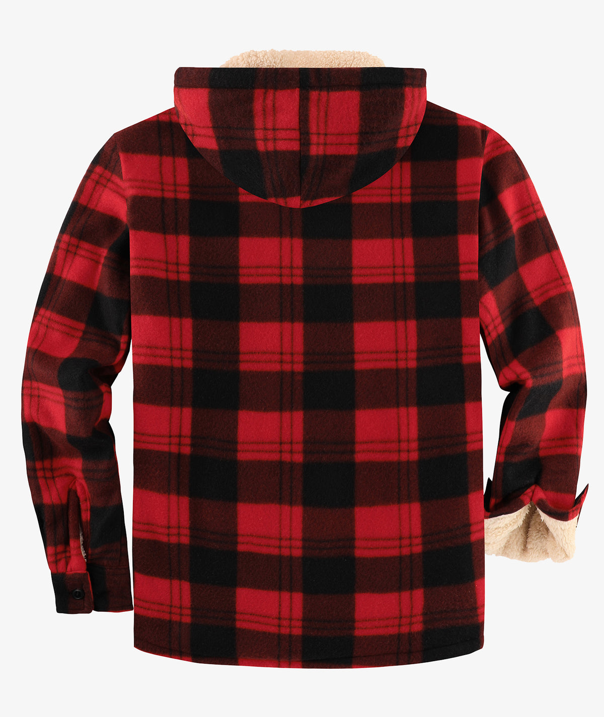 Plaid Sherpa Pocket Hoodie
