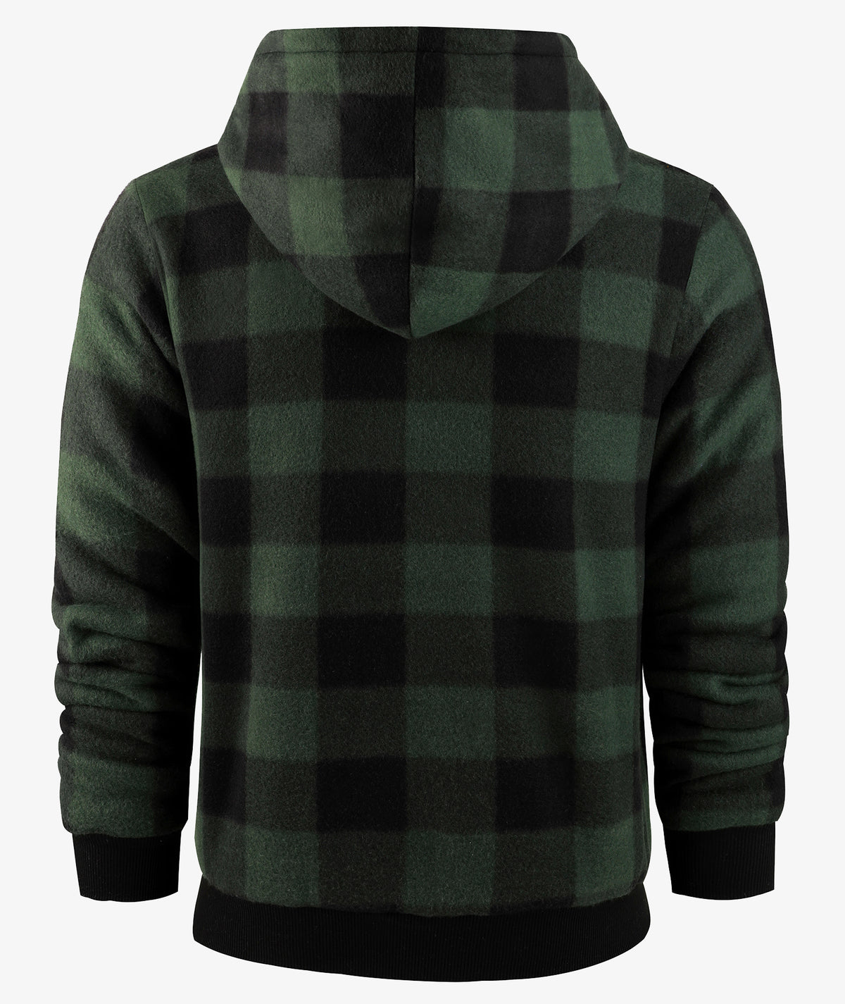 Plaid Sherpa Full-Zip Hoodie