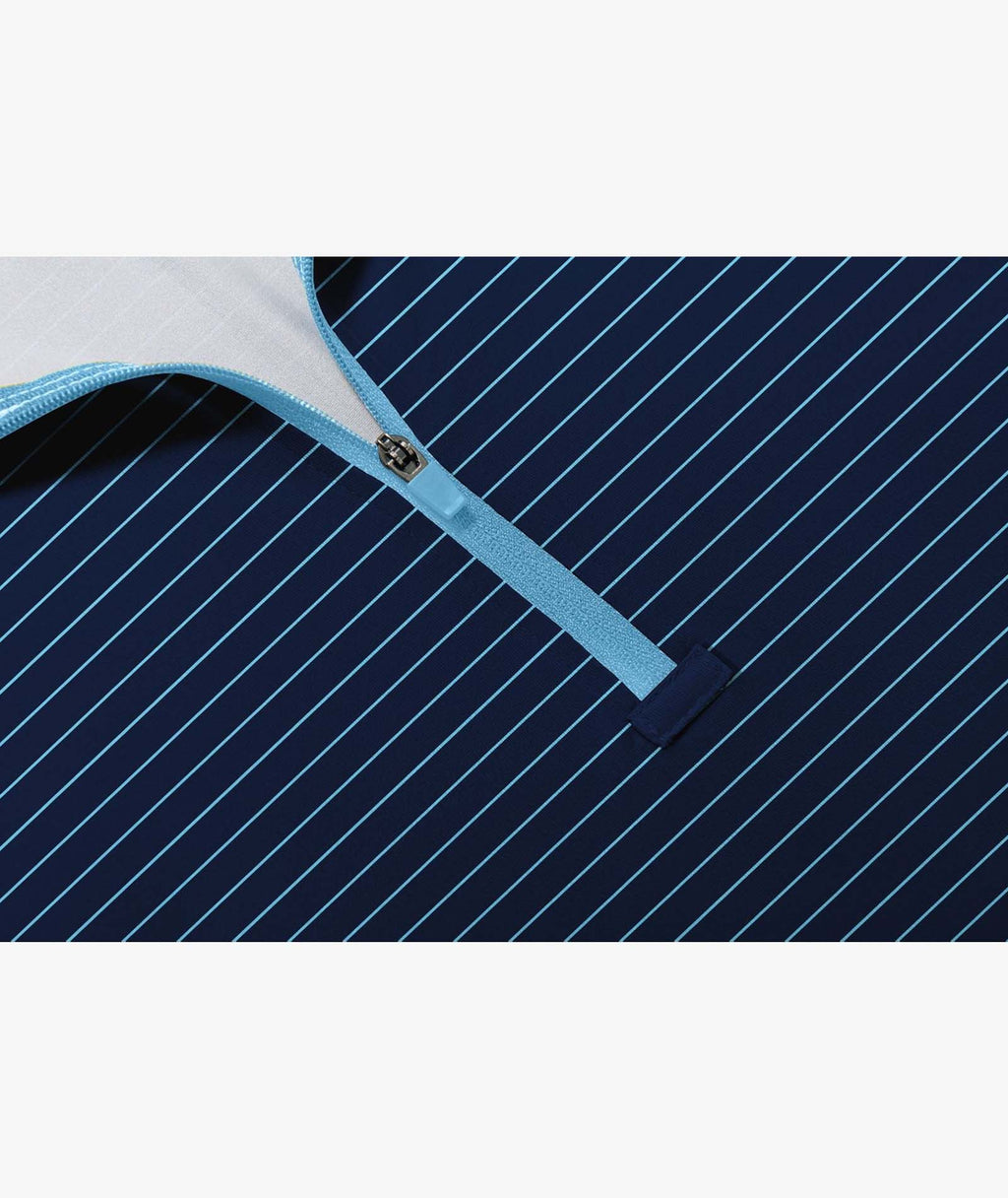 Coastal Stripe Quarter Zip Polo