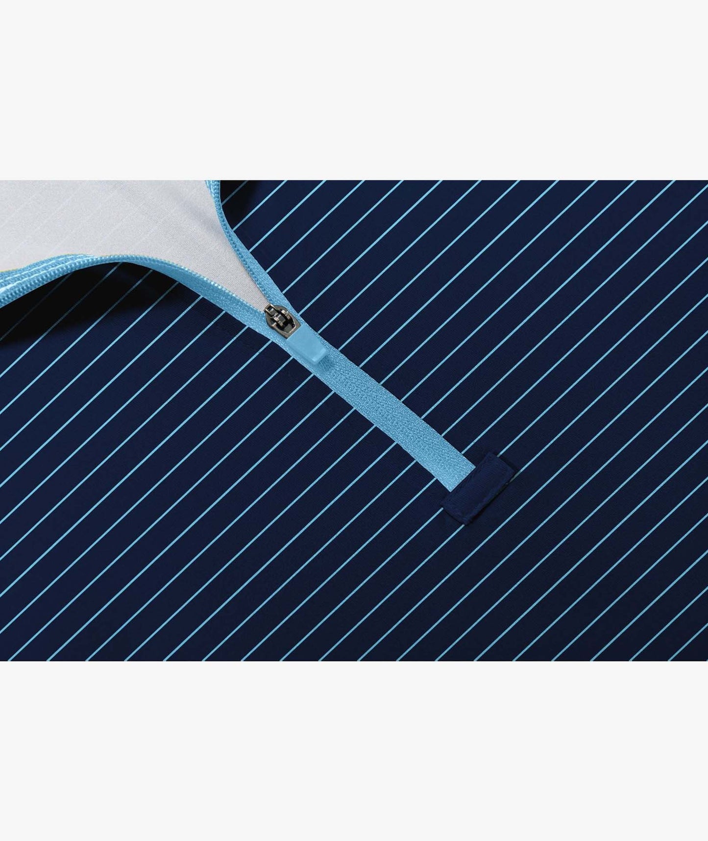 Coastal Stripe Quarter Zip Polo