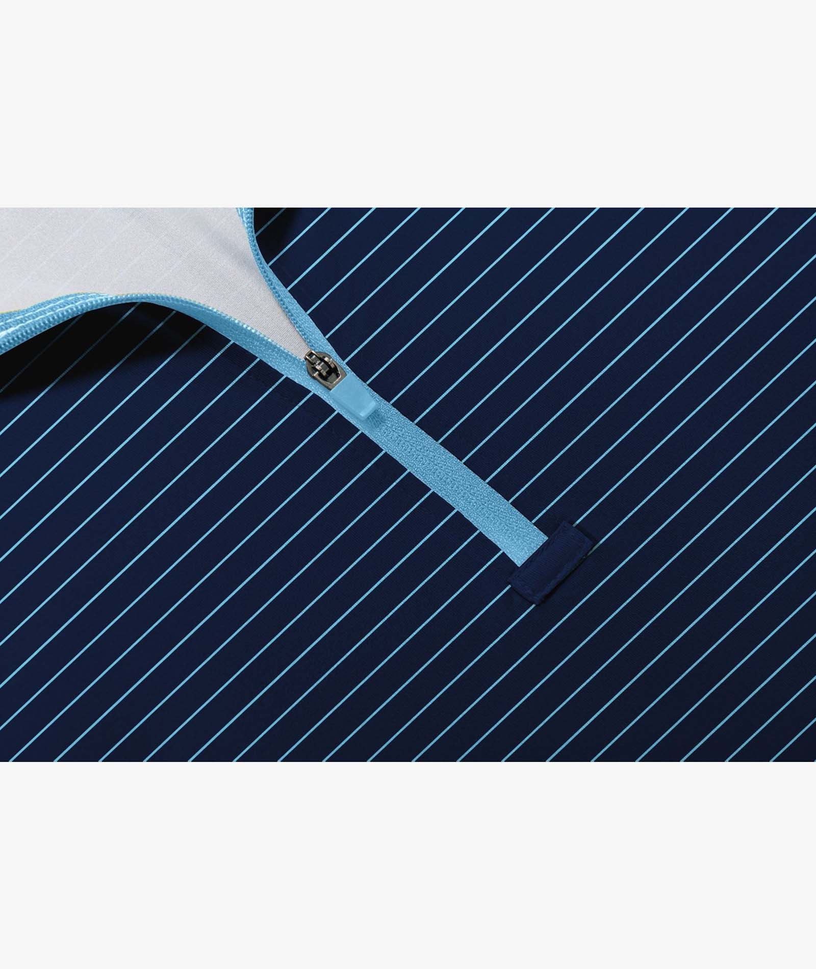 Coastal Stripe Quarter Zip Polo