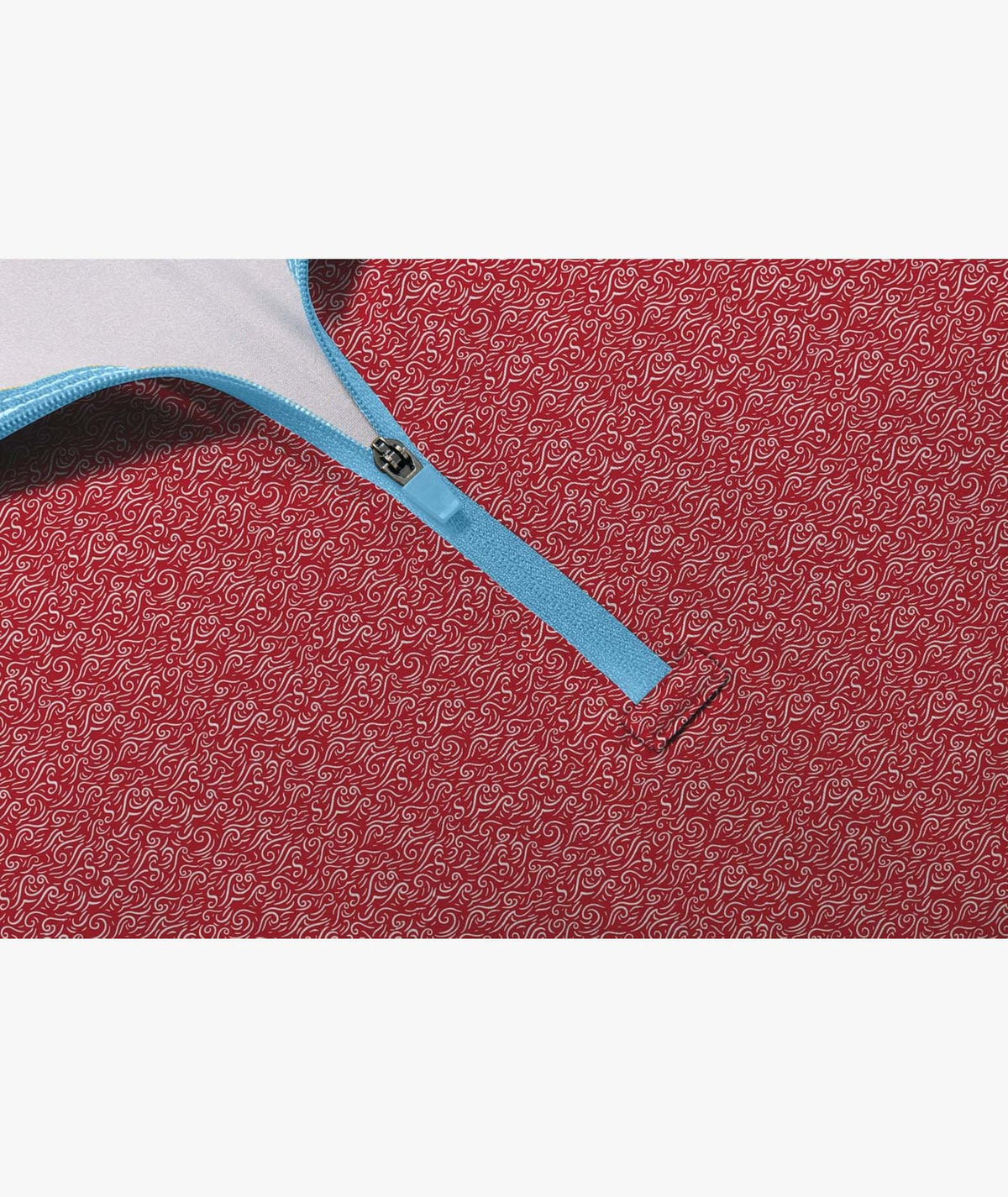 Red Wave Quarter Zip Polo