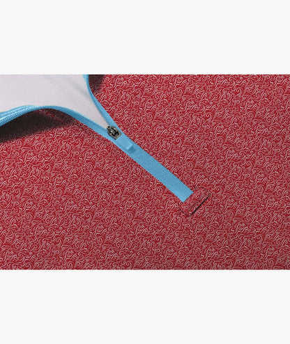 Red Wave Quarter Zip Polo