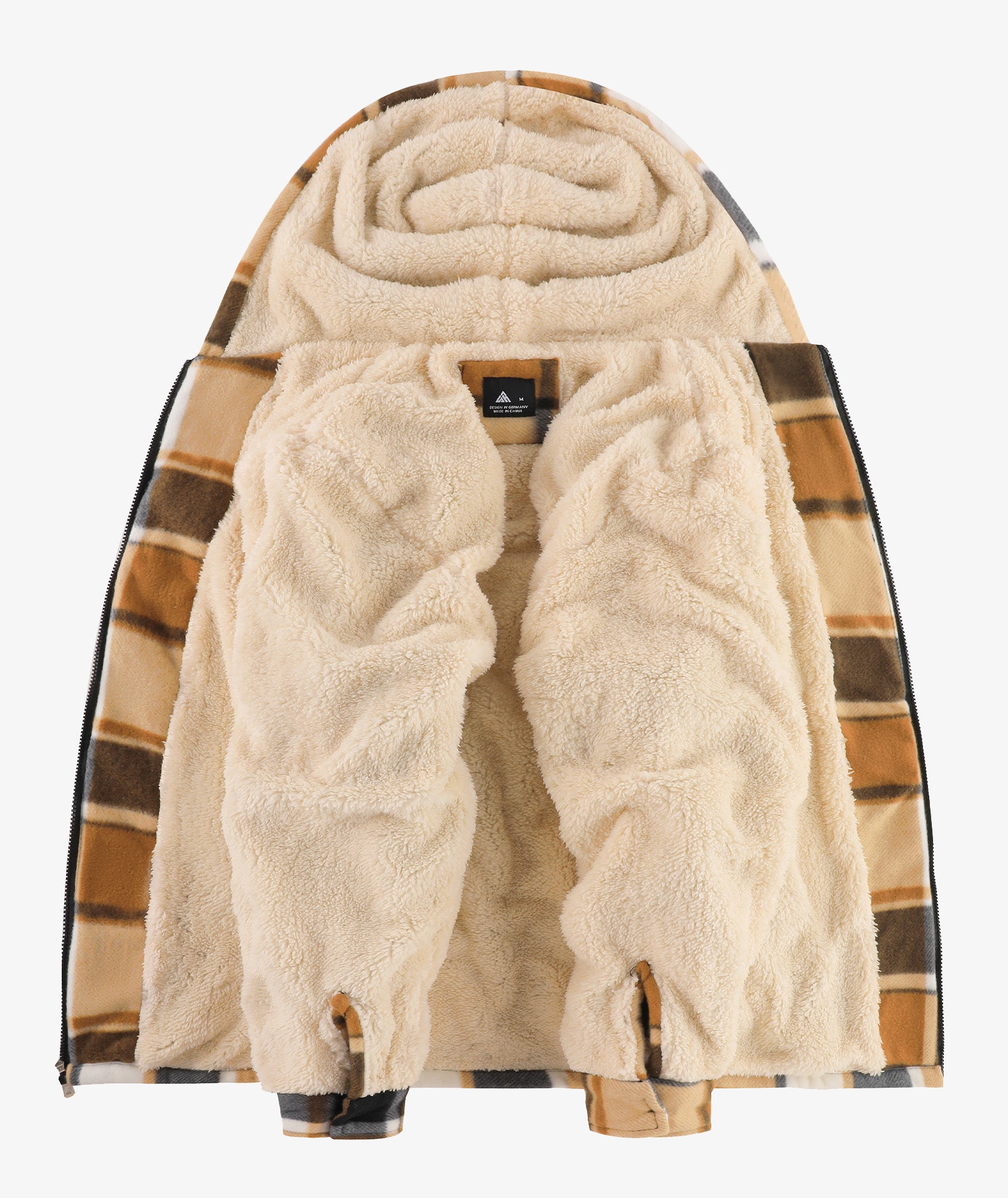 Plaid Sherpa Pocket Hoodie