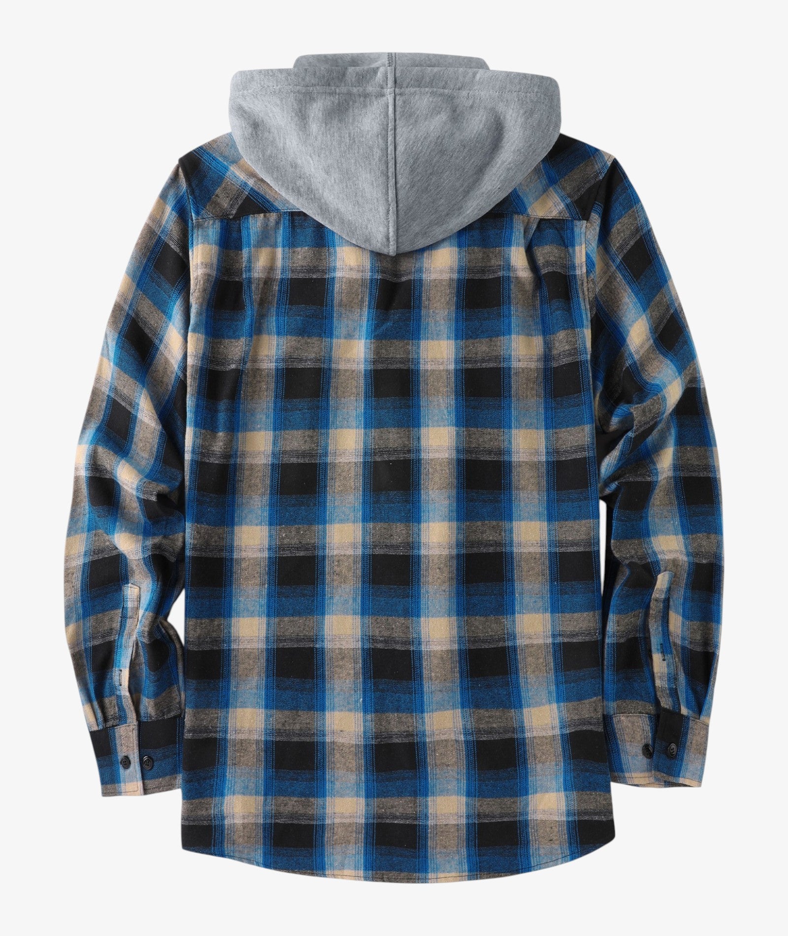 Layered Plaid Hooded Shirt