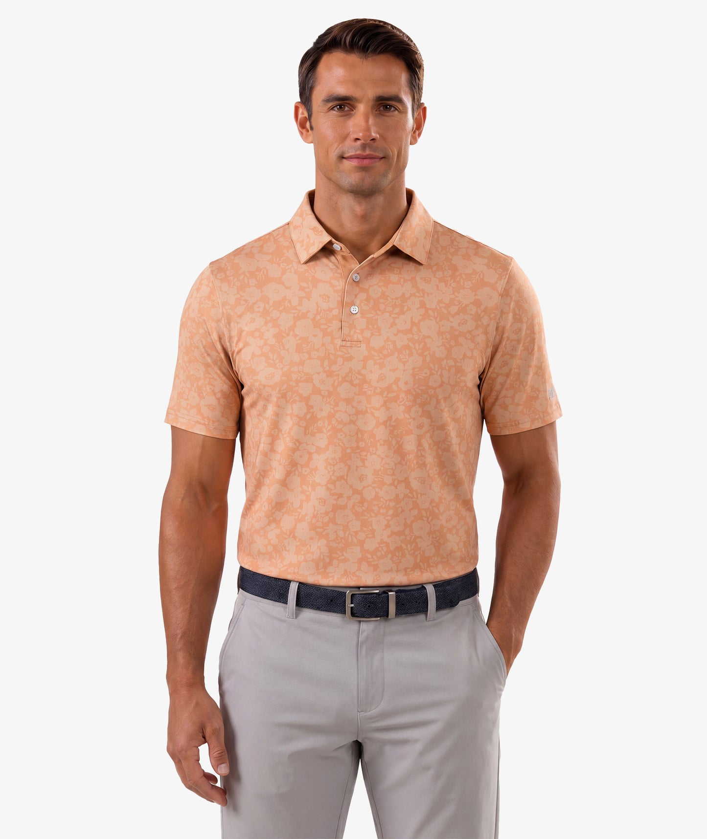Peach Bloom Golf Polo