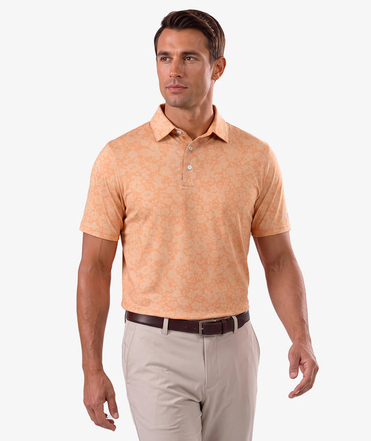 Peach Bloom Golf Polo