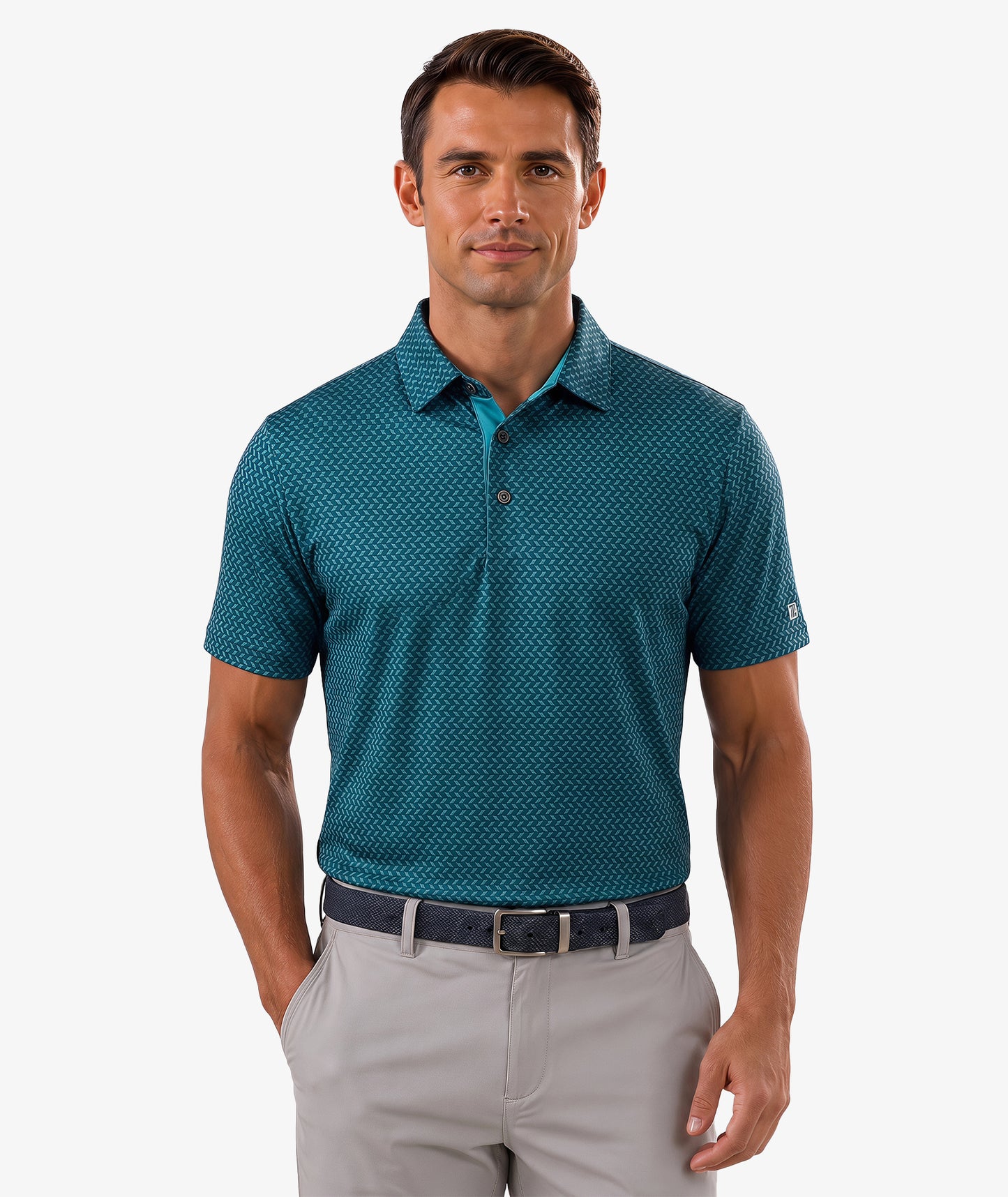 Polo de golf à chevrons