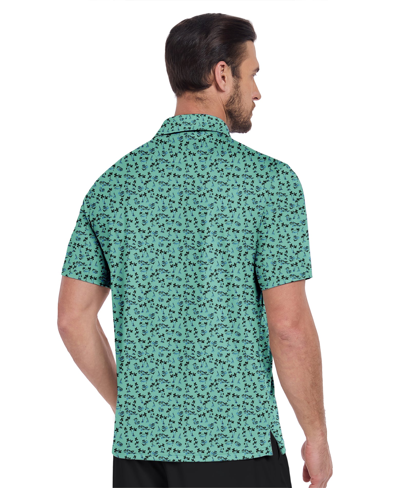 Botanical Print Golf Polo
