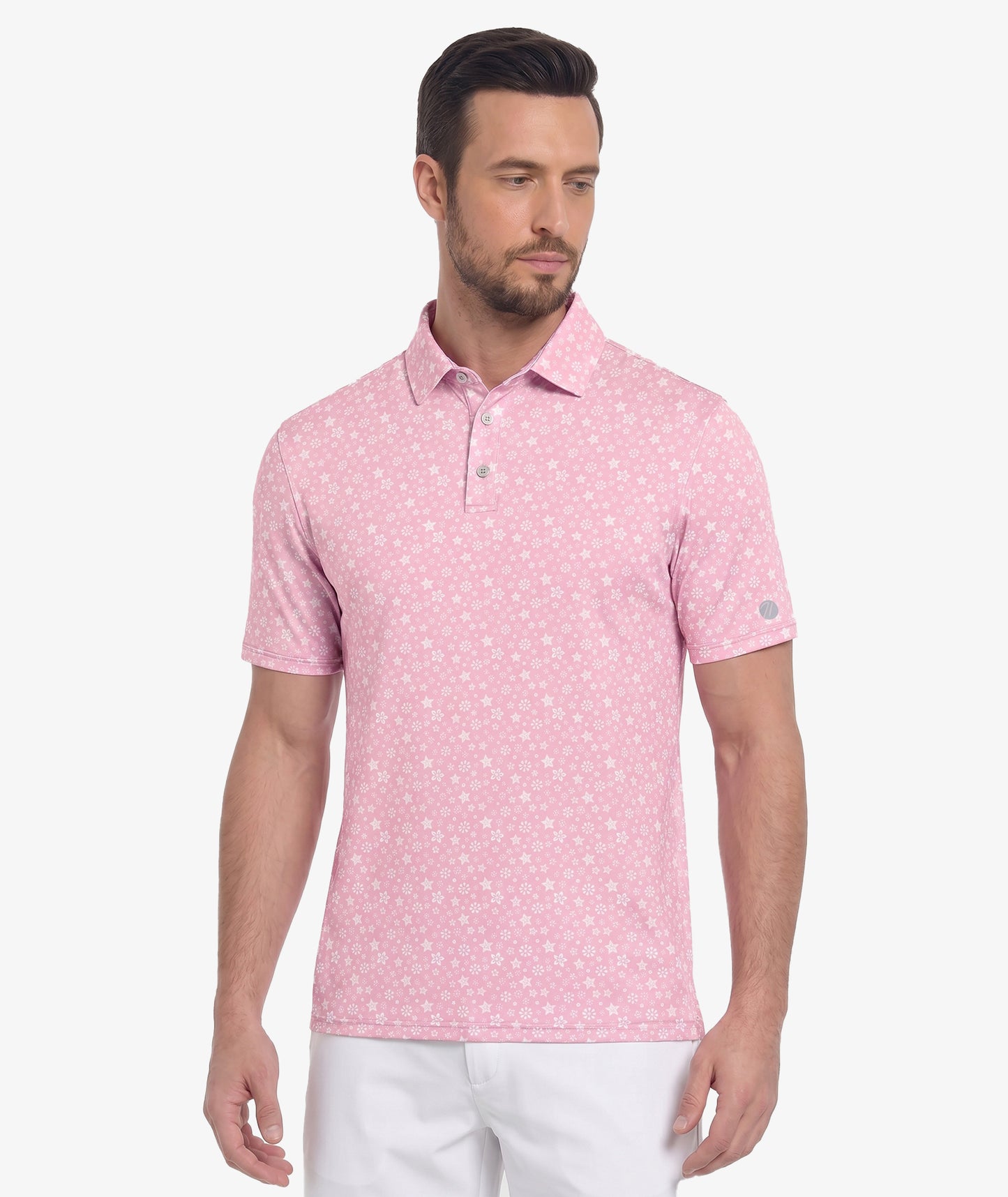 Pink Bloom Golf Polo