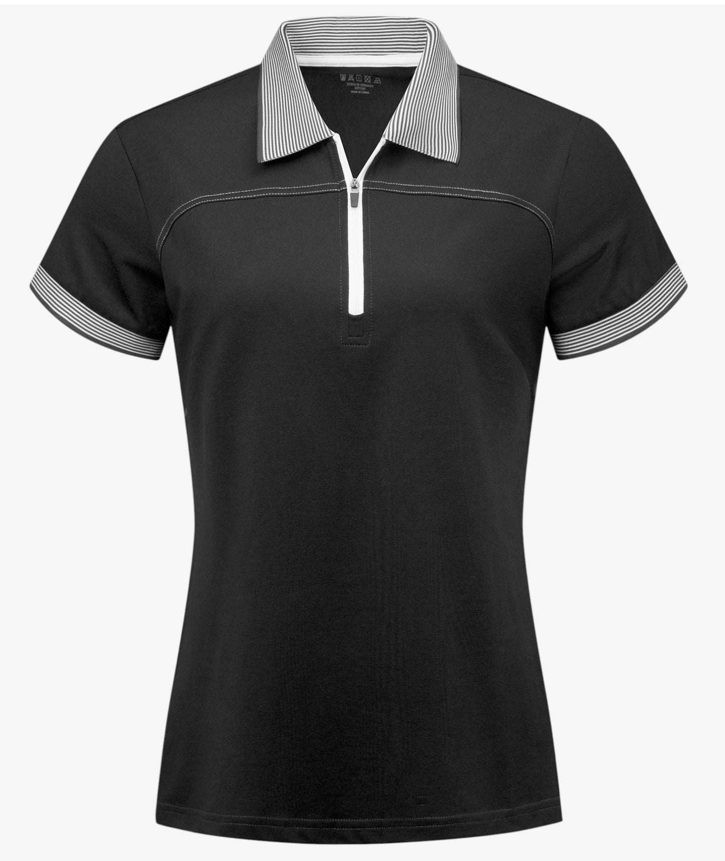 Polo de performance zippé