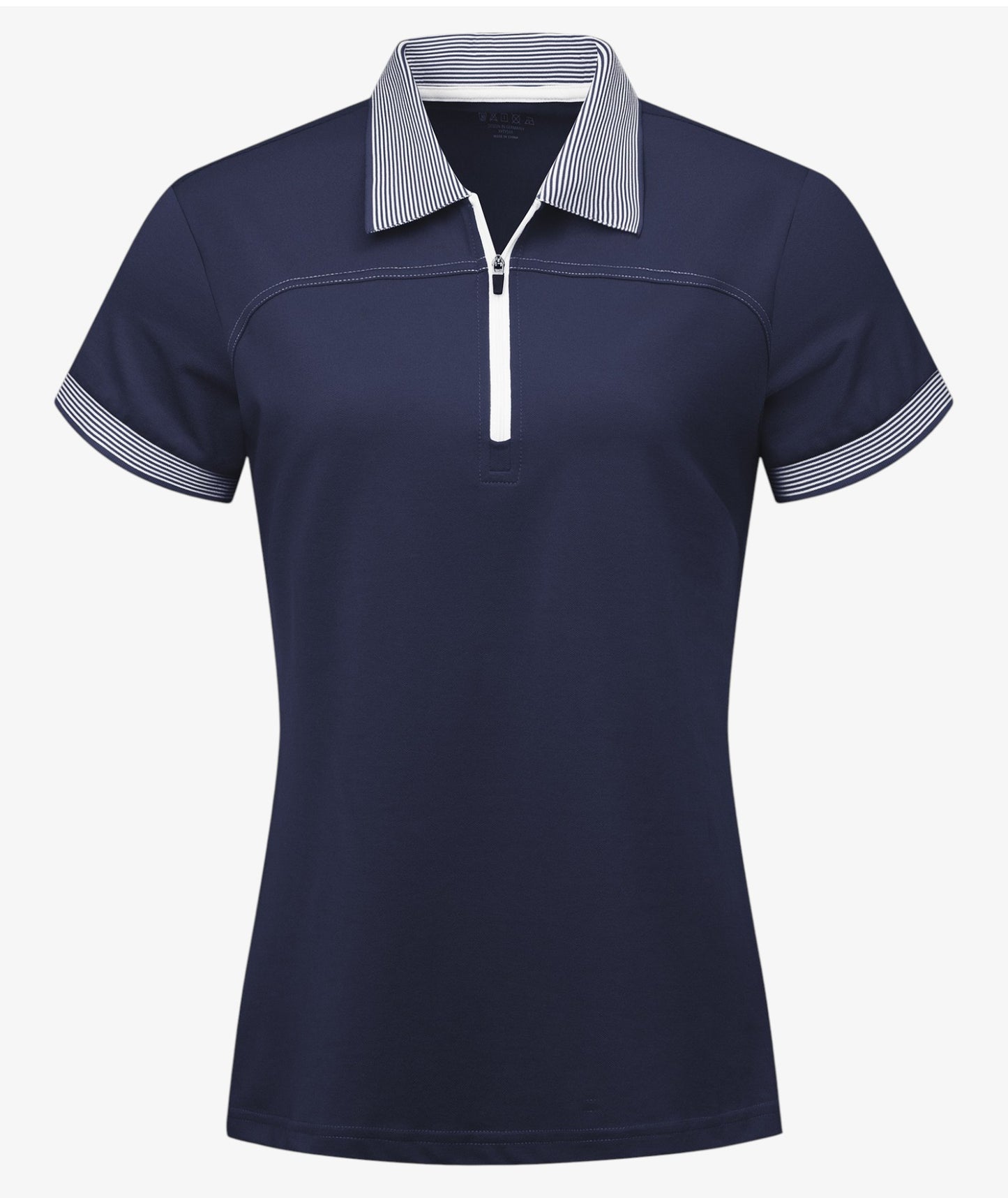 Polo de performance zippé