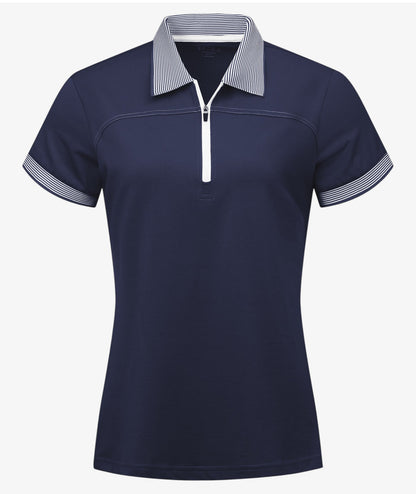 Polo de performance zippé
