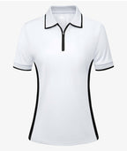 Contrast Zip Performance Polo