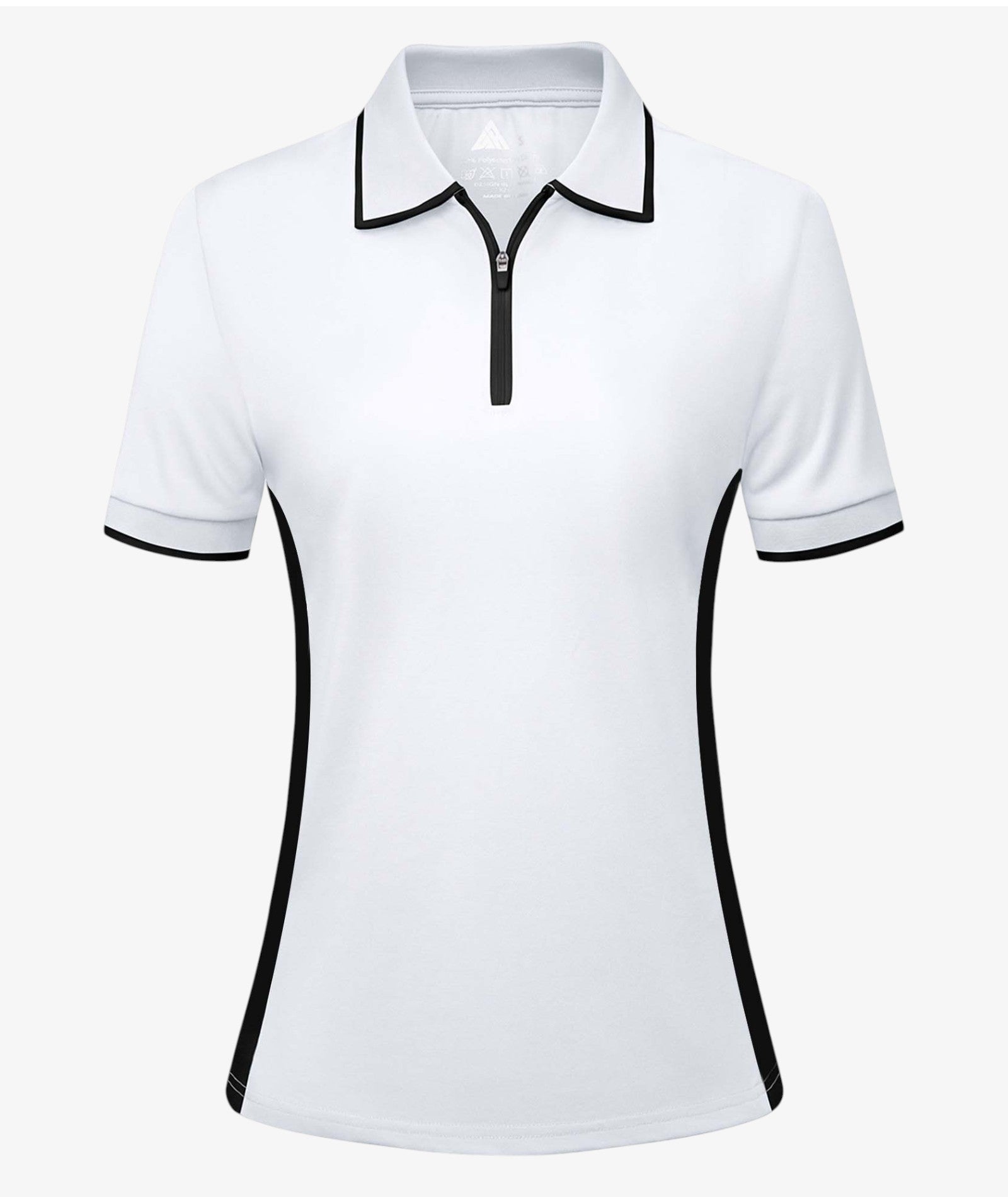 Contrast Zip Performance Polo