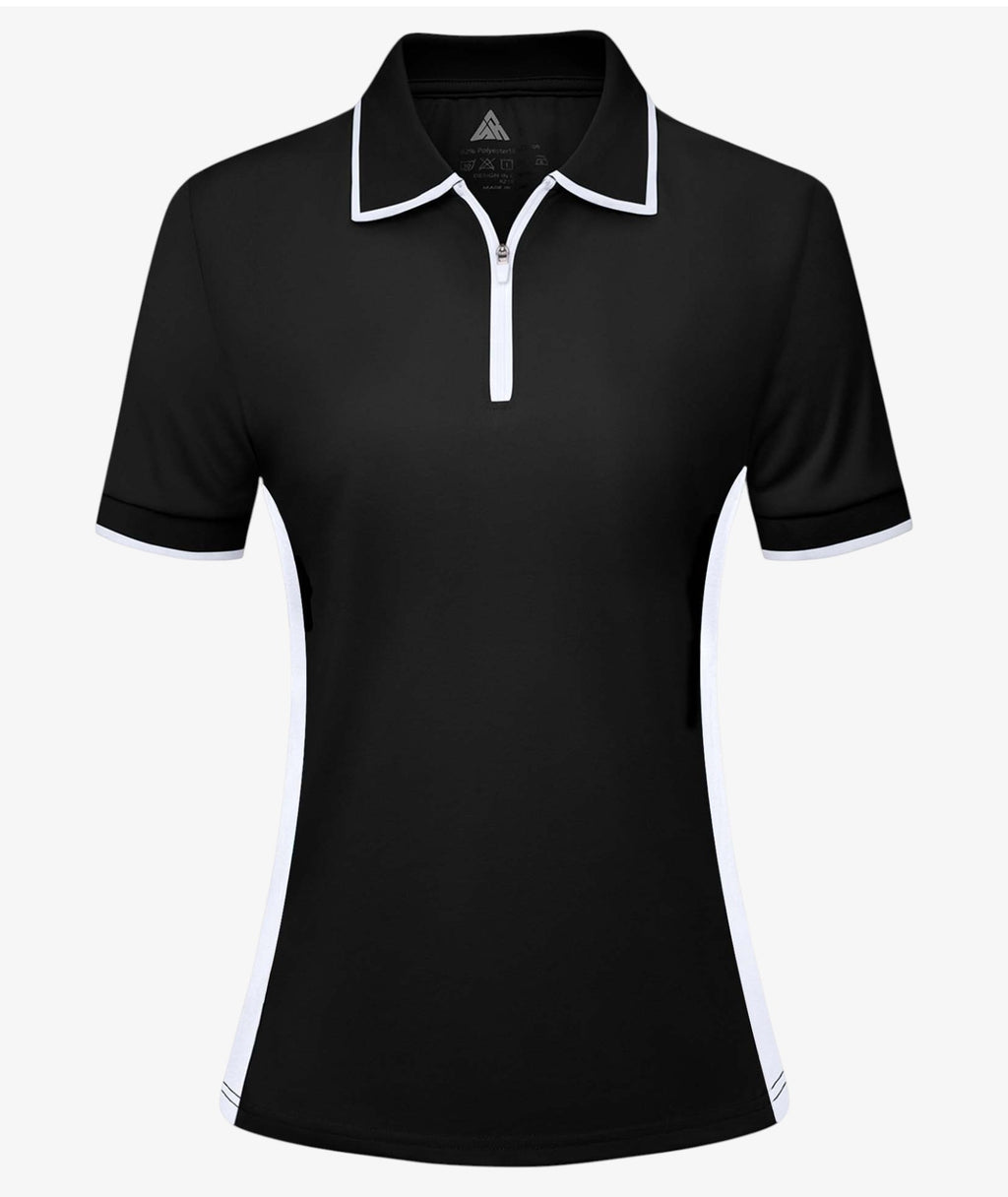 Contrast Zip Performance Polo