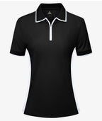 Contrast Zip Performance Polo