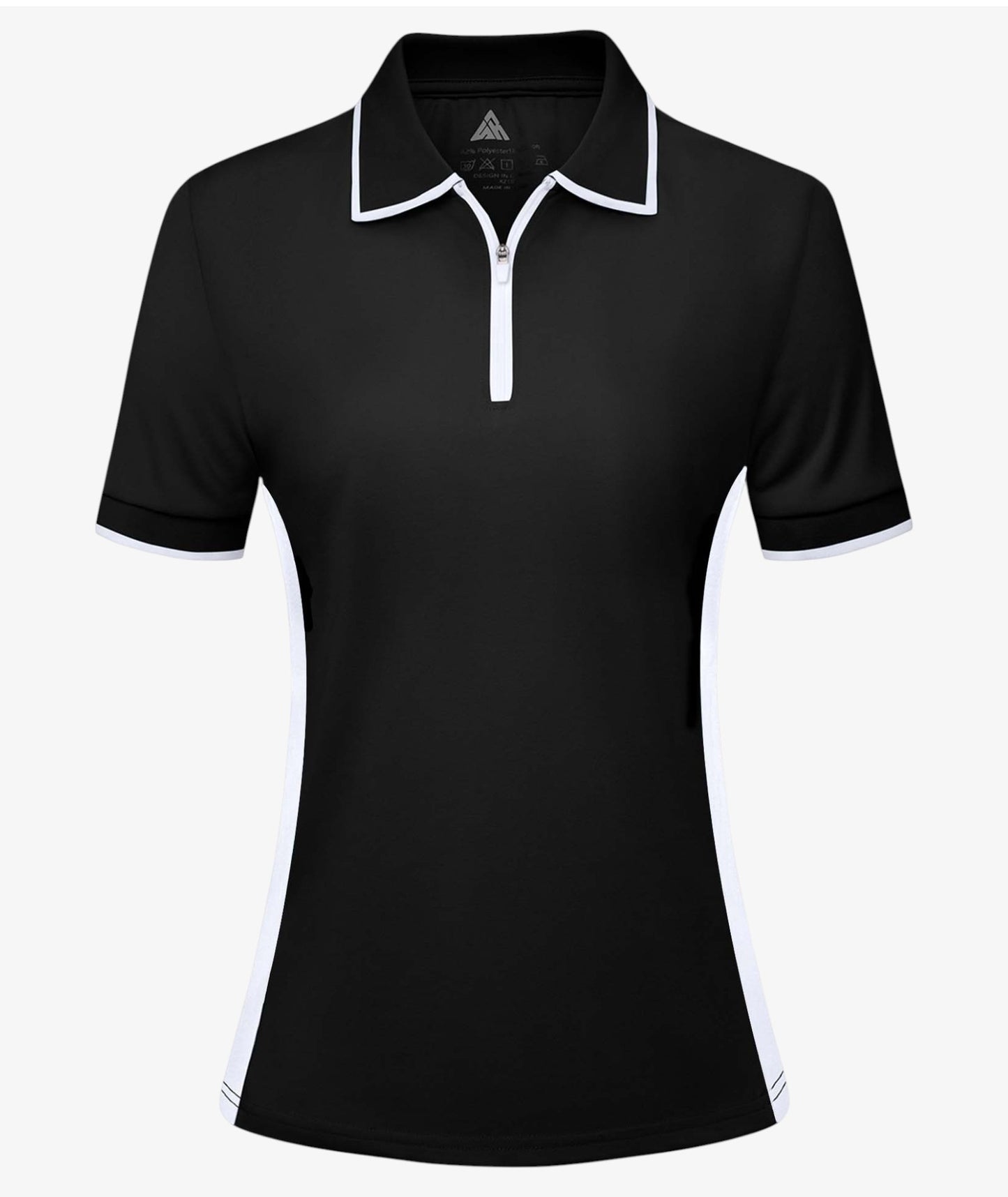 Contrast Zip Performance Polo