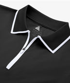 Contrast Zip Performance Polo