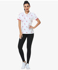 Flamingo Print Performance Polo