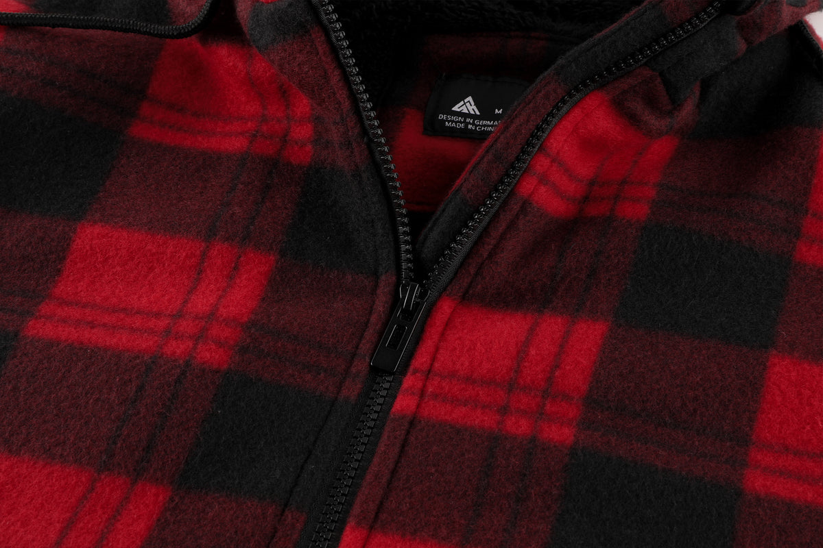 Veste à capuche en molleton doublée de polaire