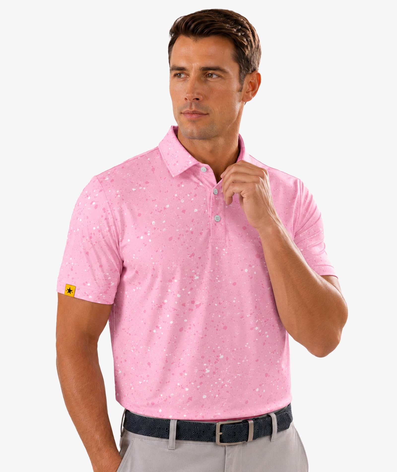Pink Stardust Golf Polo
