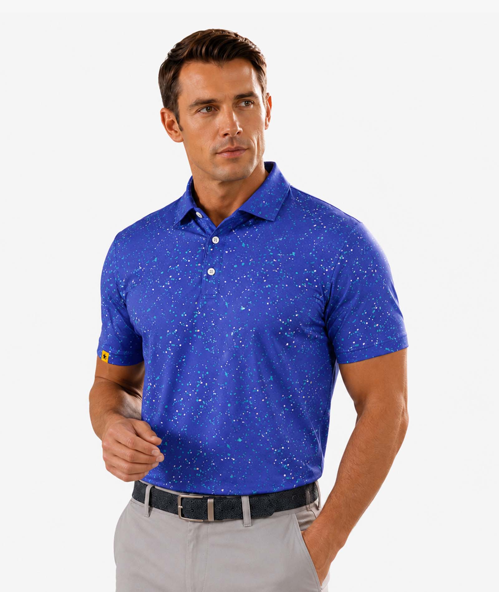 Blue Nebula Golf Polo