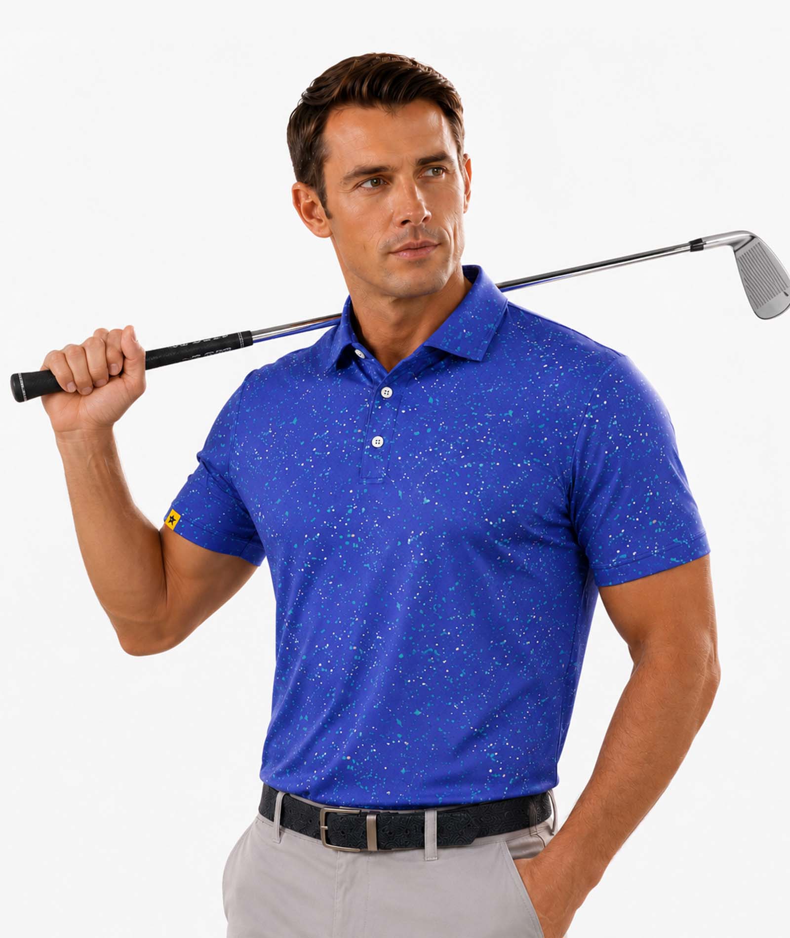 Blue Nebula Golf Polo