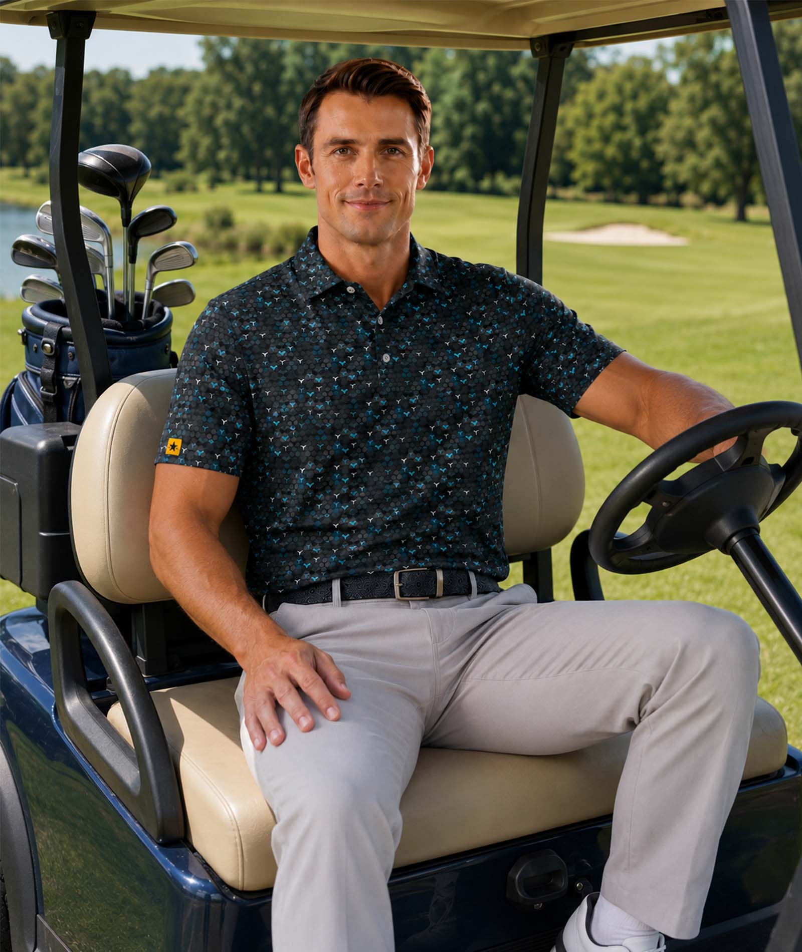 Shadow Matrix Golf Polo