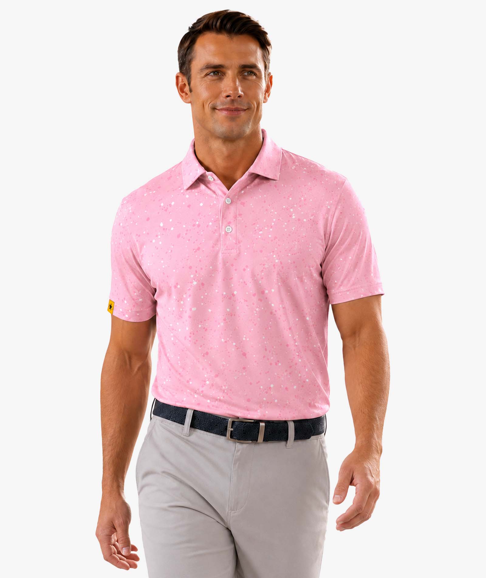 Pink Stardust Golf Polo