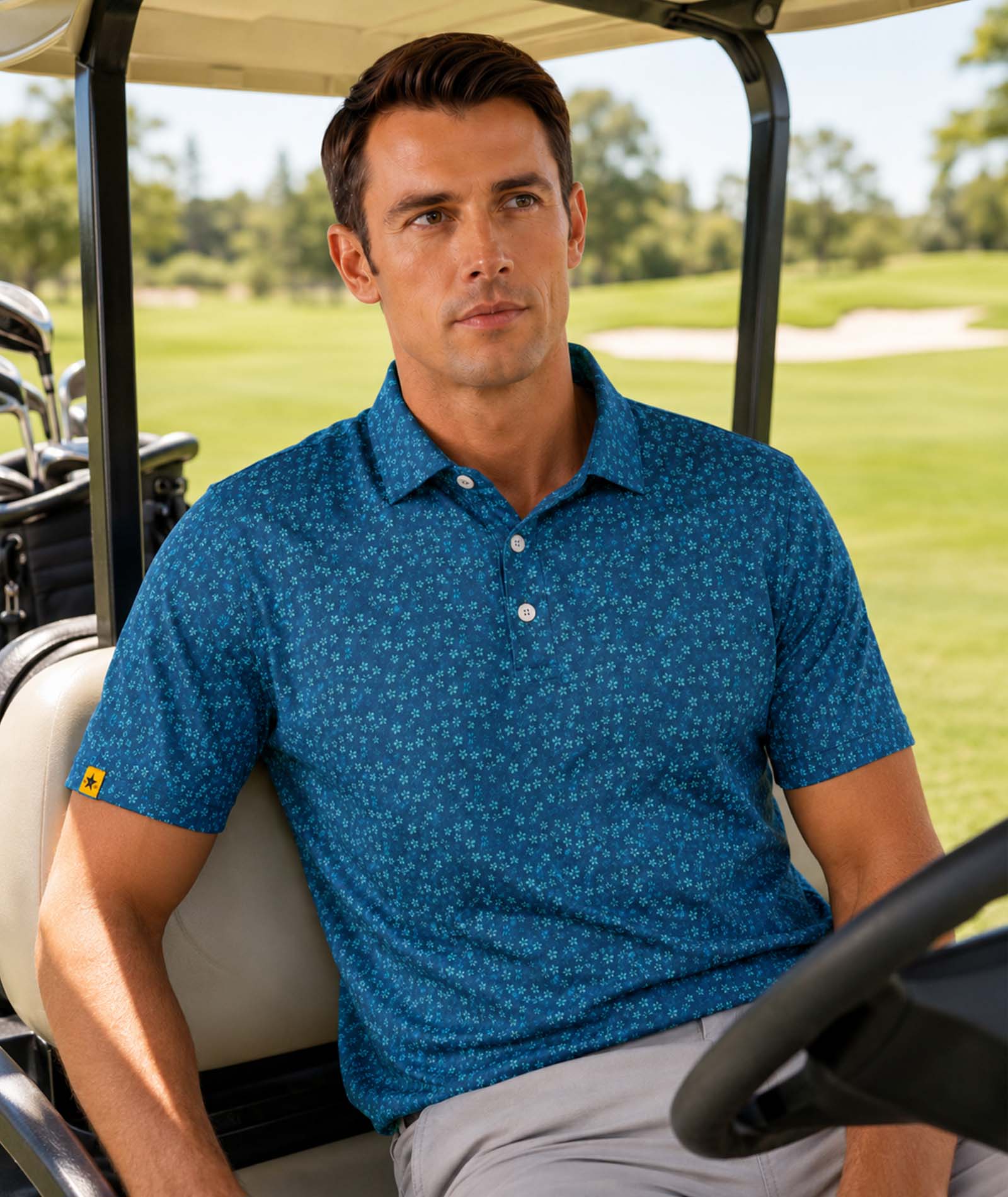 Coastal Bloom Golf Polo