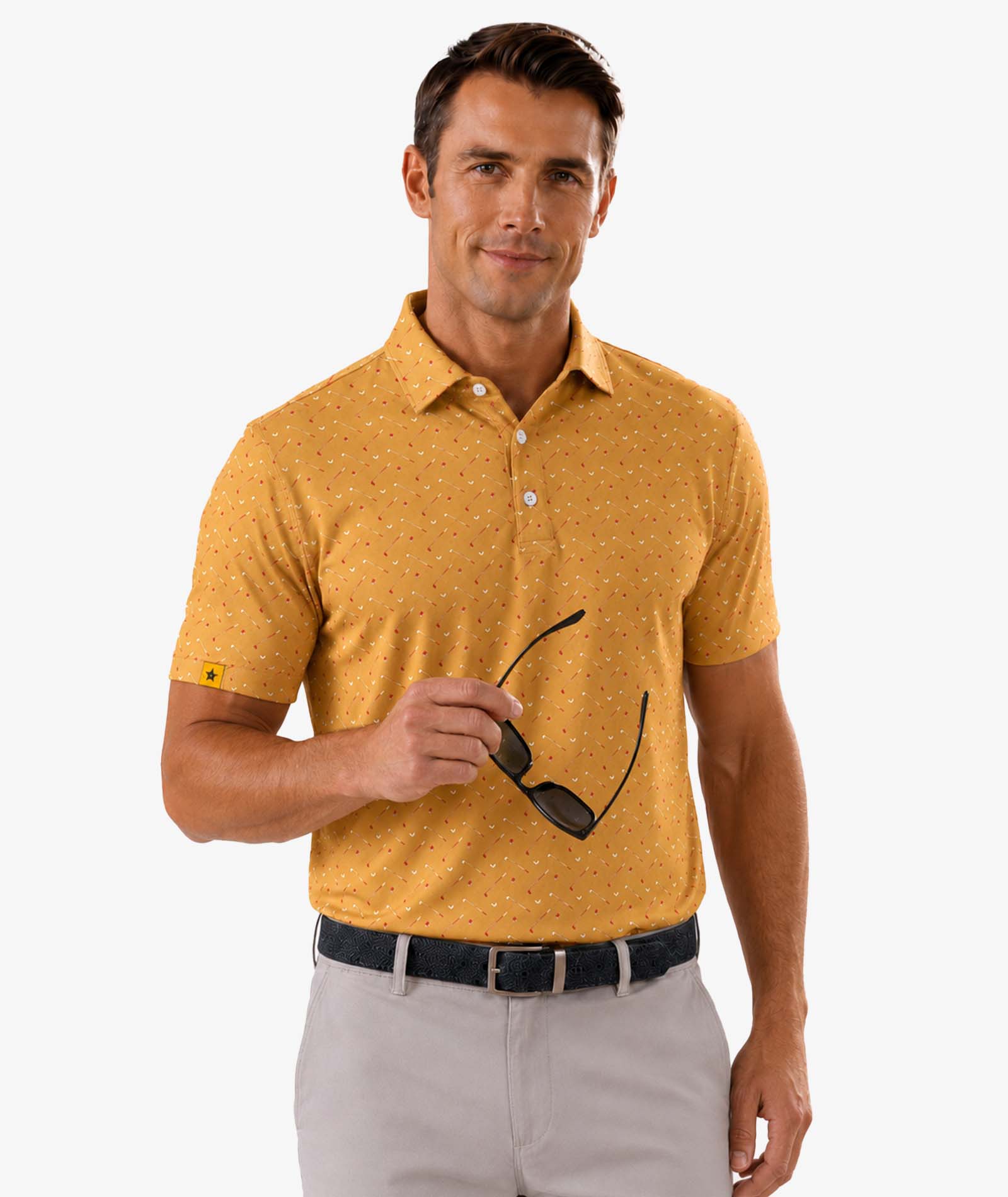 Golf Club Print Polo