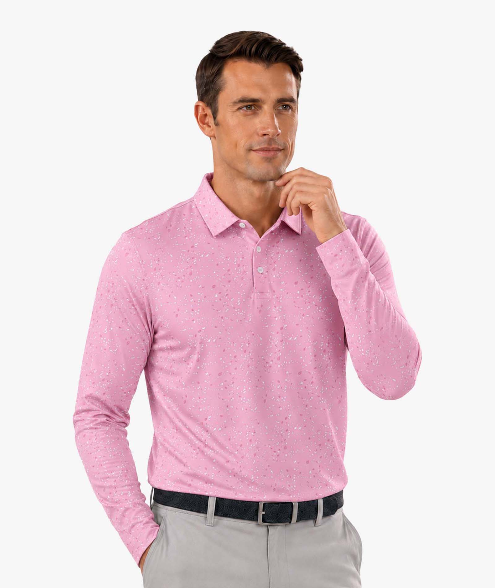 Pink Splash Golf Polo