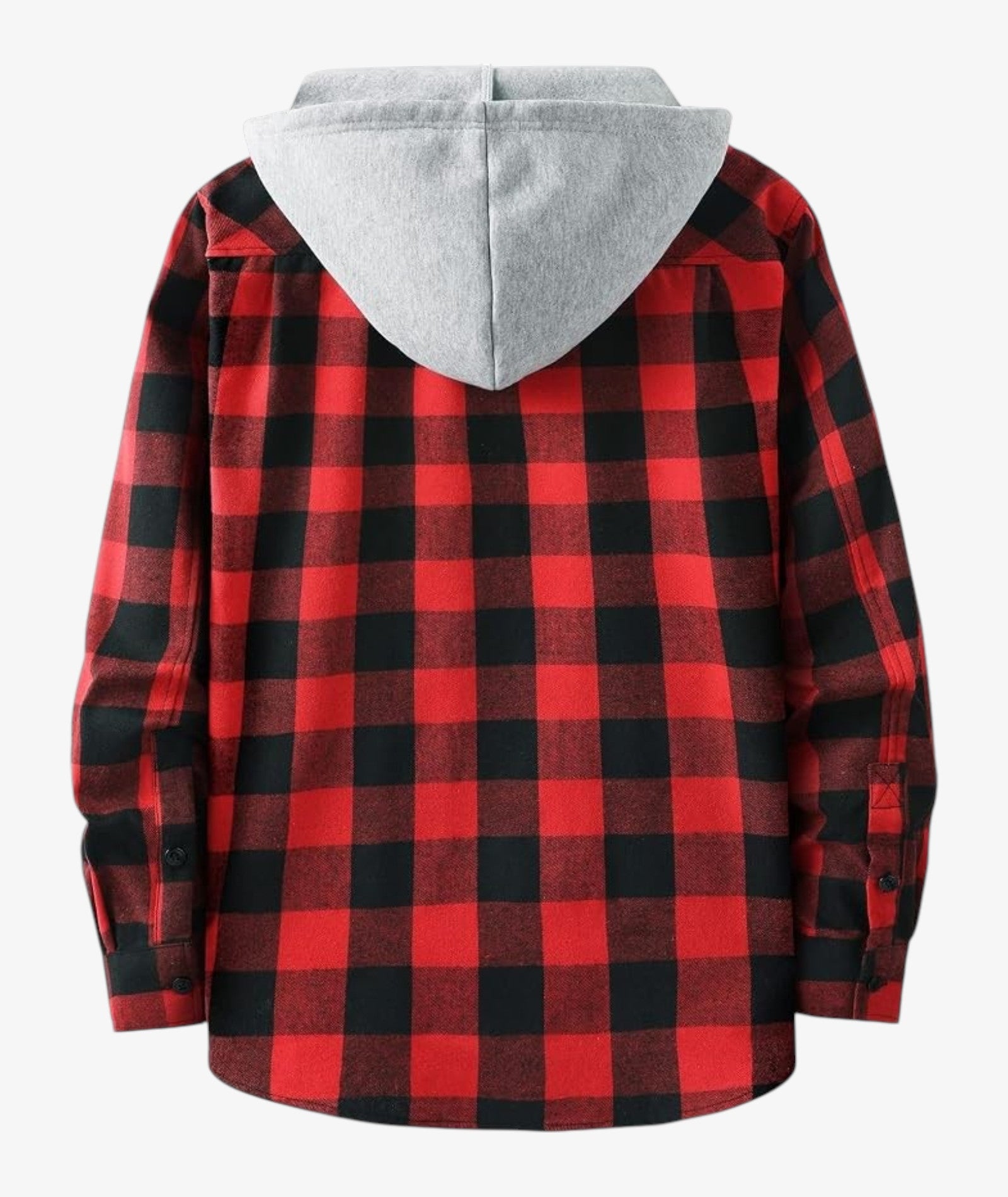 Chemise à capuche à carreaux