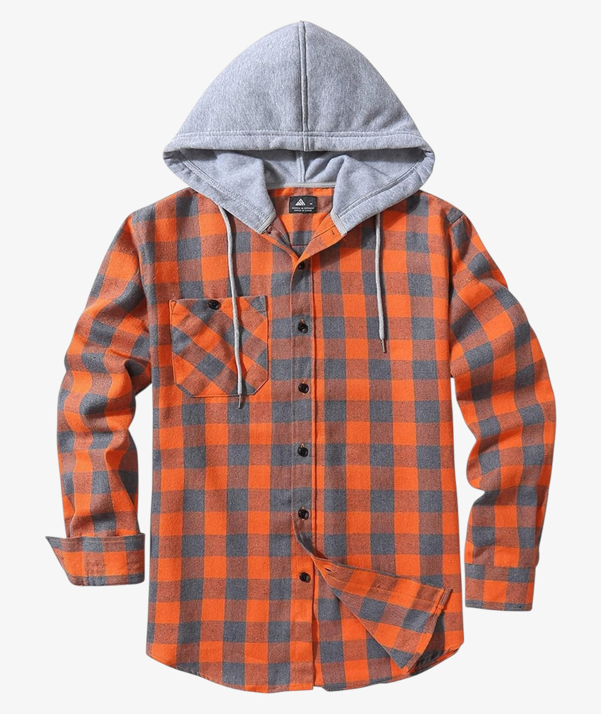 Chemise à capuche à carreaux