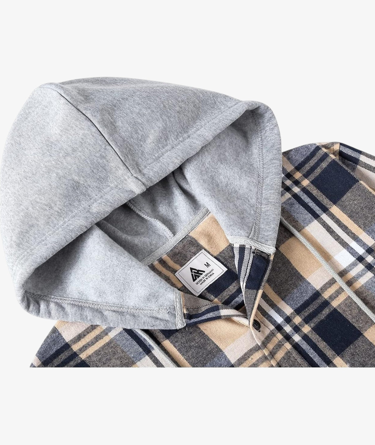 Chemise à capuche à carreaux