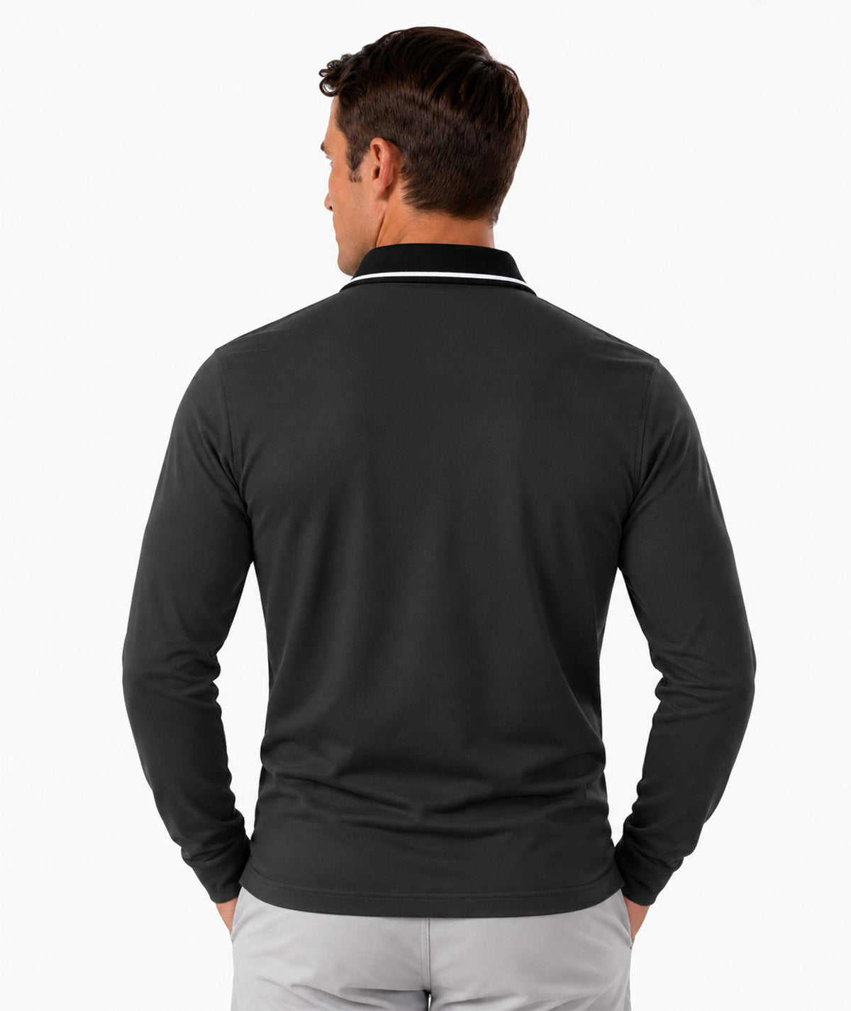 Athletic Long Sleeve Polo Shirt