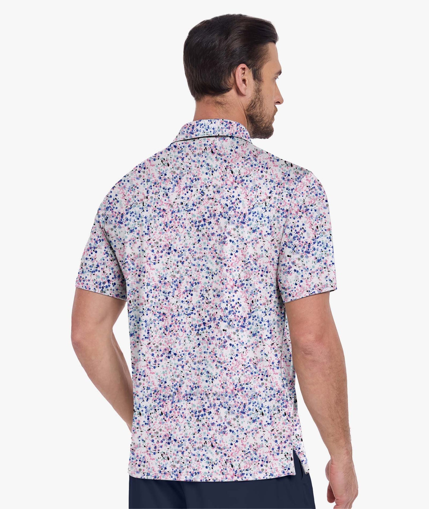 Polo de golf à imprimé moucheté