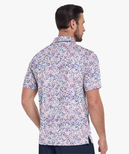 Polo de golf à imprimé moucheté