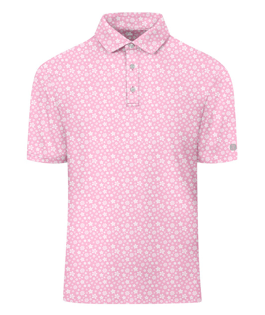 Pink Bloom Golf Polo