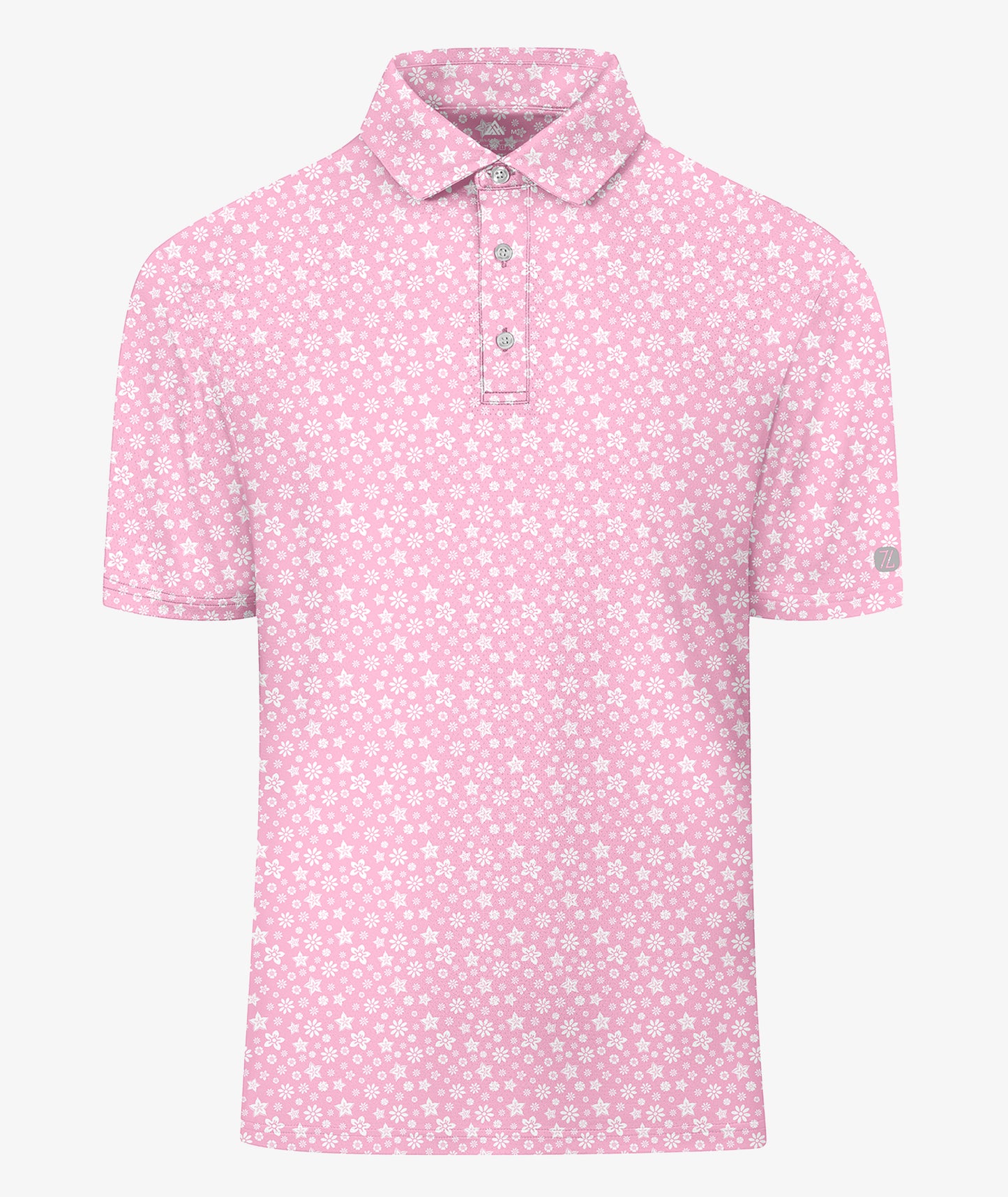 Pink Bloom Golf Polo